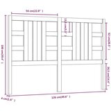  Uzglavlje za krevet 126 x 4 x 100 cm od masivne borovine | shoptok.hr