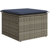 vidaXL vrtna klupa s jastučićem siva 55x55x37 cm poli ratan | shoptok.hr