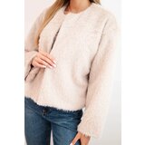 Kesi Włoski Women's fur jacket without fastening beige | shoptok.hr