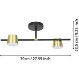 Eglo 39983 - led plafonski luster altamira 2xGU10/4,6W/230V 3000K, zlatna | Eponuda.com