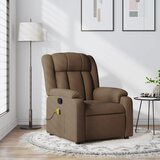 vidaXL Masažni naslanjač rjavo blago | Shoptok.si