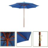  The Living Store Senčnik z lesenim drogom 300x258 cm moder - Senčnik, (21743152) Cene