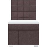 vidaXL Krevet s oprugama i madracem tamnosmeđi 90 x 190 cm od tkanine | shoptok.hr