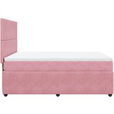  Krevet s oprugama i madracem ružičasti 140x190 cm baršunasti | shoptok.hr