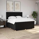  Krevet s oprugama i madracem crni 200x200 cm od tkanine | shoptok.hr
