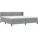  Krevet s uzglavljem i madracem Svjetlosiva 200x200 cm Tkanina | shoptok.hr