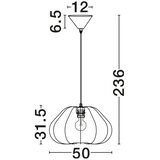 Nova Luce Mat bijela tekstilna viseća svjetiljka ø 50 cm Bora – | shoptok.hr