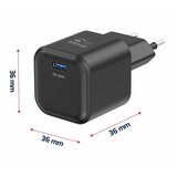 Swissten punjač za AC220, GaN, 35W, 1xUSB-C, 3A, crni + Lightning kabel | shoptok.hr