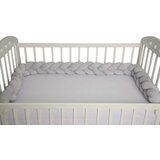 Baby Textil pletenica od pliša za krevetac Siva, 240cm