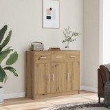  Komoda Artisan hrast 91x28x75 cm izrađeno drvo Slike