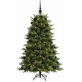  Umjetno božićno drvce s kuglicom 180 cm 300 LED lampica - 180 cm s LED-ima i crnim lopticama | shoptok.hr