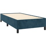 Box spring krevet s madracem tamnoplavi 90x200 cm baršunasti | shoptok.hr