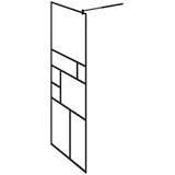 Pregrada za tuširanje s prozirnim staklom ESG 80 x 195 cm crna | shoptok.hr