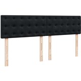 vidaXL Otomanski posteljni okvir z vzmetnico črn 180x200cm žamet | Shoptok.si