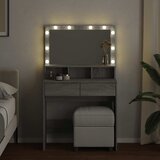  Toaletni stolić s LED svjetlima boja hrasta 80x41x134,5 cm | shoptok.hr