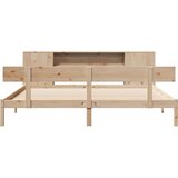 vidaXL Krevet s regalom za knjige bez madraca 180x200 cm od borovine | shoptok.hr