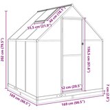 vidaXL Staklenik s okvirom zeleni 169 x 169 x 202 cm aluminijski Cijene