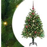 vidaXL Božično drevo med 150 LED z stojalom Zelena 120 cm PE | Shoptok.si