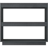vidaXL knjižna omara siva 80x35x71 cm trdna borovina | Shoptok.si