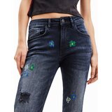 Desigual Kavbojke 'BRUSELAS' modra / temno modra / zelena / bela | Shoptok.si