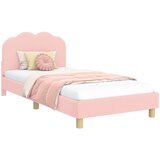  Krevet za djecu s uzglavljem Ružičasta 90 x 190 cm Bouclé | Shoptok.si