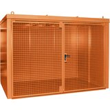 eurokraft pro Ognjevaren zabojnik za plinske jeklenke, za 96 jeklenk s Ø 230 mm, oranžne barve | Shoptok.si