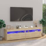 TV ormarići s LED svjetlima 2 kom boja hrasta 75 x 35 x 40 cm | shoptok.hr