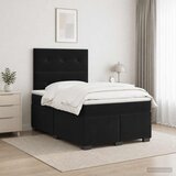 Boxspring krevet s madracem Crna 120 x 190 cm Baršun - Crna 120 x 190 cm Prošiveno gumbima Cijene