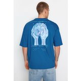 Trendyol T-Shirt - Navy blue - Oversize Cene