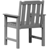  Vrtna blagovaonska stolica 2 pcs Svijetlo siva HDPE | shoptok.hr