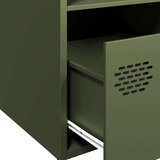 vidaXL Visoka komoda maslinastozeleni 35x39x103,5 cm od čelika | shoptok.hr