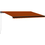 vidaXL Ročno zložljiva tenda 500x300 cm oranžna in rjava