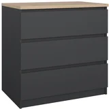 Temno siva komoda 77x76x50 cm Naia –