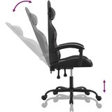 Okretna igraća stolica crno-siva od umjetne kože | shoptok.hr