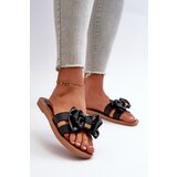 Kesi Women's slippers with bow Rivarina Black Cene