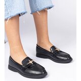 Gemre Black women's loafers with gold decoration Senna Cijene