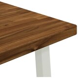  120 x 70 x 75 cm Čvrsto drvo akacije Prirodna i bijela - Prirodna i bijela 120 x 70 x 75 cm Četvrtasto | shoptok.hr