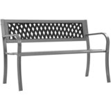  Vrtna klupa crna 120 cm čelična | shoptok.hr