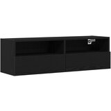 vidaXL TV Stenska omara Črna hrast 100x30x30 cm Inženirski les | Shoptok.si