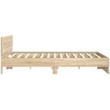  Okvir kreveta s uzglavljem boja hrasta 140 x 190 cm | shoptok.hr
