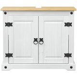 Ormarić za umivaonik Bijelo 73 x 33 x 60 cm Čvrsto borovo drvo | shoptok.hr