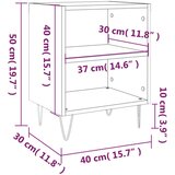  Noćni ormarići 2 kom crni 40 x 30 x 50 cm konstruirano drvo | shoptok.hr