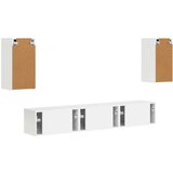  Set TV komoda Zidne 3 pcs Visoki sjaj bijela Konstruirano drvo | shoptok.hr