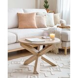 Kave Home Okrogla mizica iz masivnega hrasta v naravni barvi ø 65 cm Lotus – | Shoptok.si