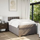  Krevet s oprugama i madracem smeđesivi 120 x 190 cm od tkanine | shoptok.hr