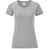 Fruit Of The Loom Iconic Grey Women's T-shirt in combed cotton | Shoptok.si