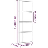  Klizna vrata zlatna 76x205 cm matirano staklo ESG i aluminij | shoptok.hr