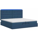  od pjene s madracem i LED-om Plava 200 x 200 cm Tkanina | shoptok.hr