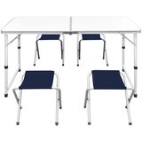  Sklopivi set stola za kampiranje s 4 stolca podesivi 120x60 cm | Eponuda.com