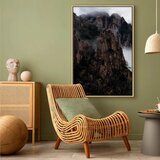  Slika - Heart of Mountain Landscape (1-part) - Clouds Amid Rocks 40x60 U prirodnom drvenom okviru | shoptok.hr